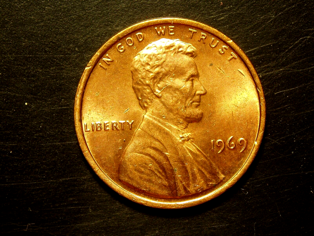 1969 UNC LINCOLN MEMORIAL CENT #1