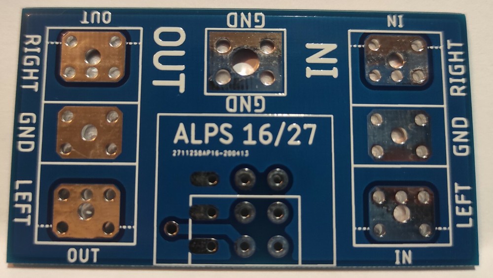 One Alps 16 Or 27 Volume Pot Board, multiple connection options premium PCB