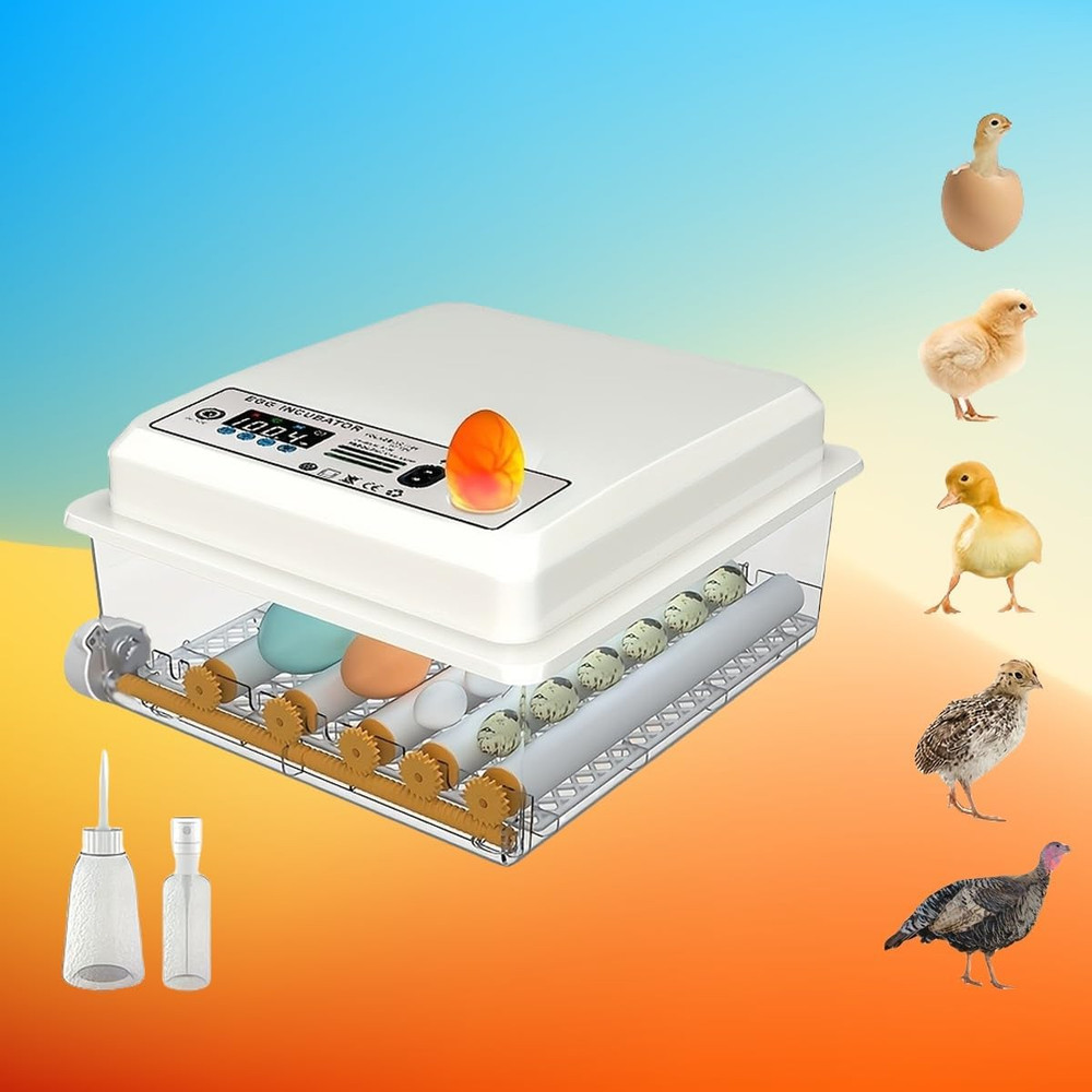 16Egg Incubator with Automatic Egg Turning and Humidity Control, Incubators for