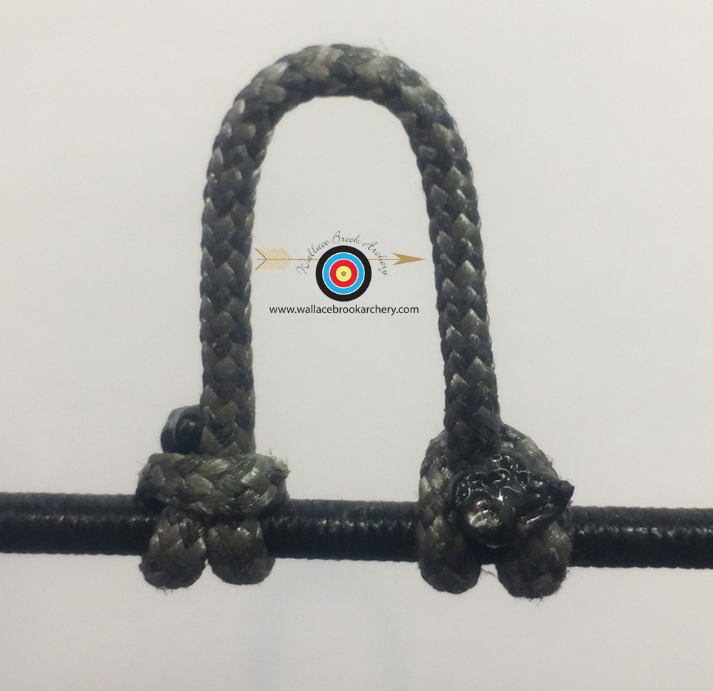 2 Pack- Speckled  Silver/Black  Archery Release Bow String D Loop, BCY #24