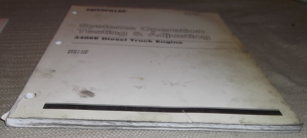 CAT CATERPILLAR 3406E TRUCK ENGINE SYSTEMS OPERATION TESTING & ADJUSTING MANUAL