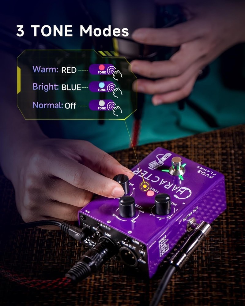 Customizable Vocal Effects Processor with 3 Reverb Options for Enhanced Sound-