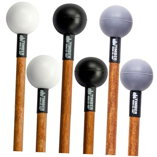 Timber Drum Co. Percussion Mallet Bundle — U.S.A. ASSEMBLED — Sticks 3 Pair Set