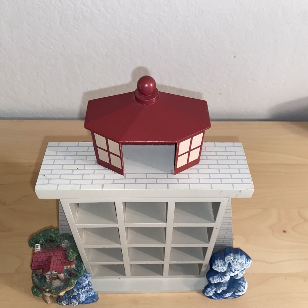 Classic Treasures Lighthouse Thimbles Trinkets Shells Figurine Display Shelf
