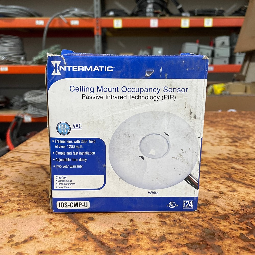 INTERMATIC #IOS-CMP-U / Ceiling Mount Occupancy Sensor - PIR - 1,200 Sq Feet / H