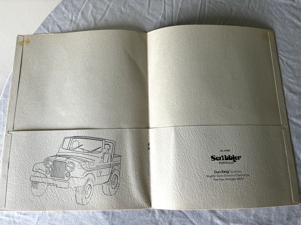 Vintage Scribbler Portfolio Folder OFF ROAD4 WHEEL DRIVE theme 57460