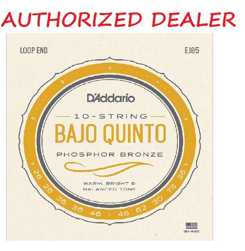 D'Addario Bajo Quinto Strings EJ85 10 String Phosphor Bronze
