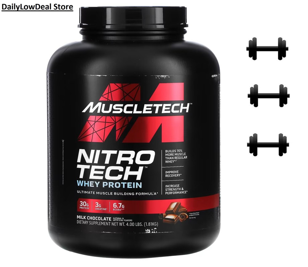Muscletech Nitro Tech Whey Protein Milk Chocolate 4 lbs