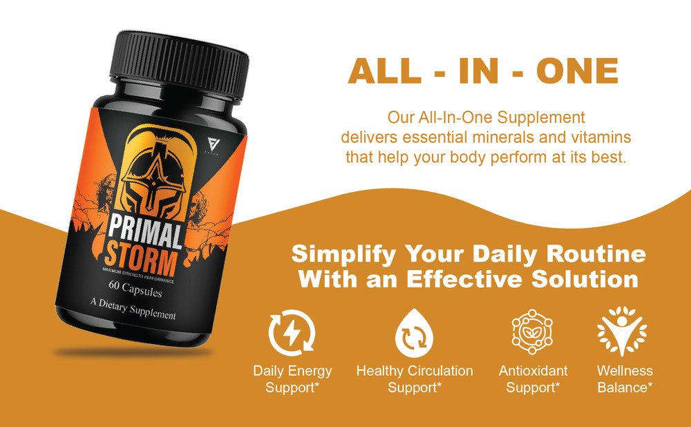 (3 Pack) Primal Storm Performance Support, PrimalStorm Capsules (180 Capsules)