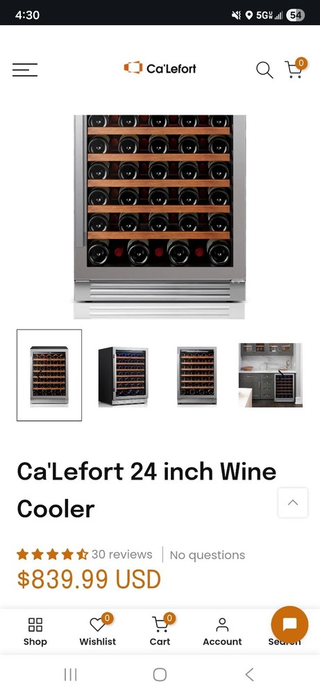 Premium Wine Fridge - 61 Bottle