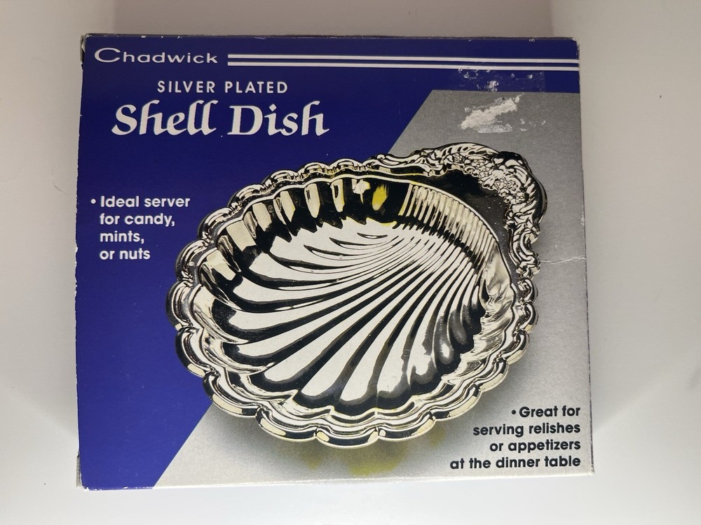 Vintage 1992 Chadwick Silverplate Shell Dish #98601 Silver Plated Serving Dish