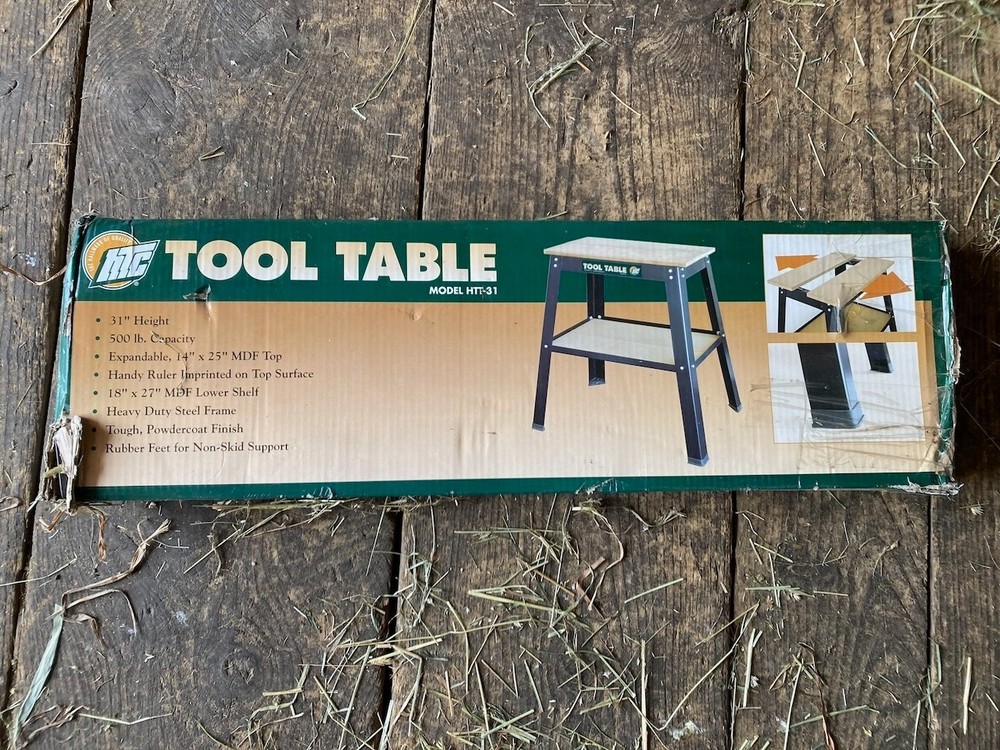 Tool Table with Shelf 25" x 14" 500lbs capacity