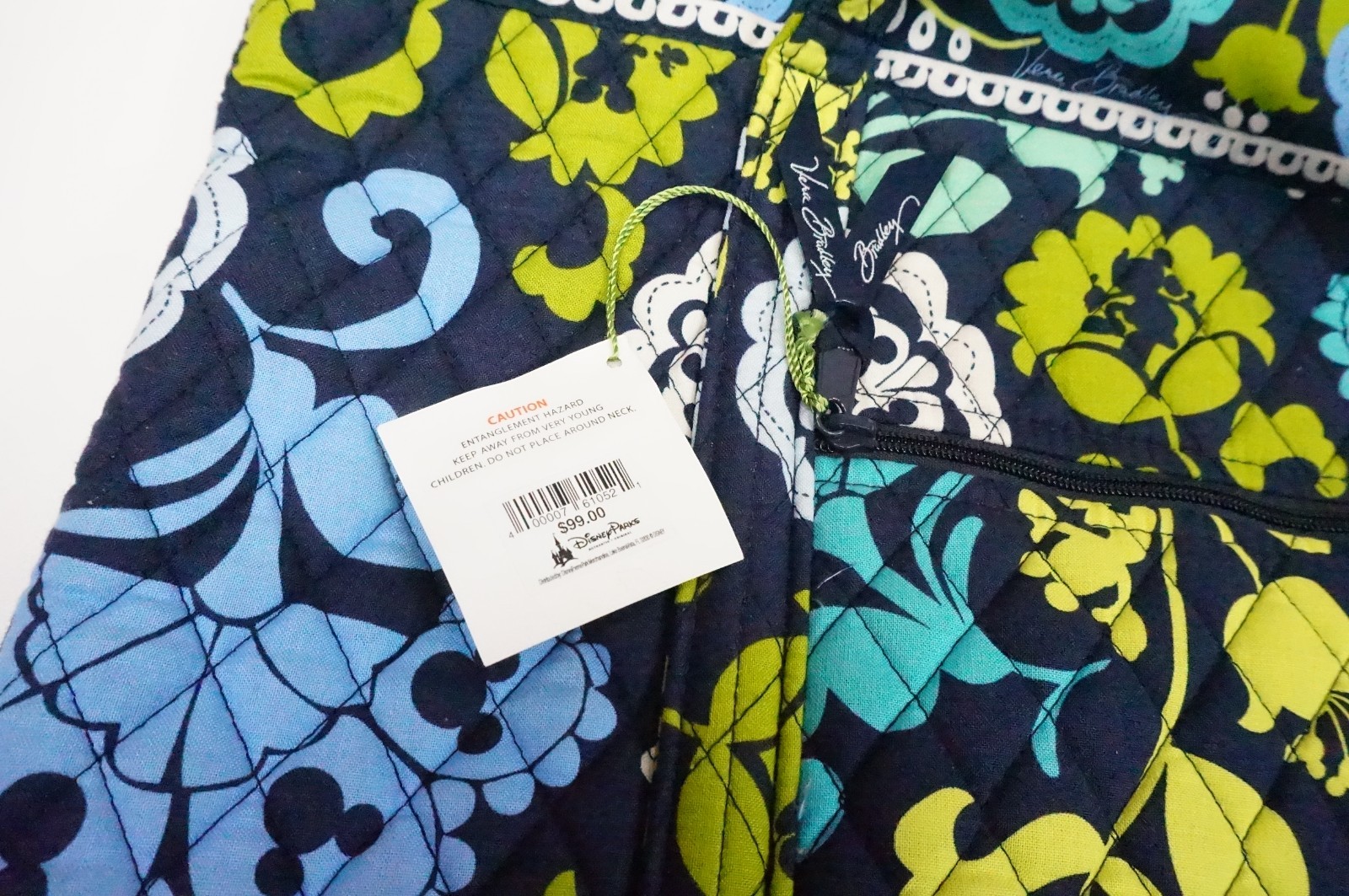 NEW ❤️ vera bradley Disney Parks Where's Mickey Mouse Toggle Tote Blue Green