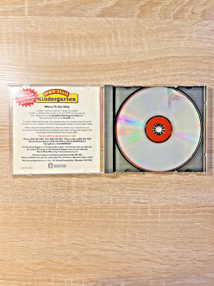 Jump Start Kindergarten Learning Software Knowledge Adventure PC CD-Rom Windows