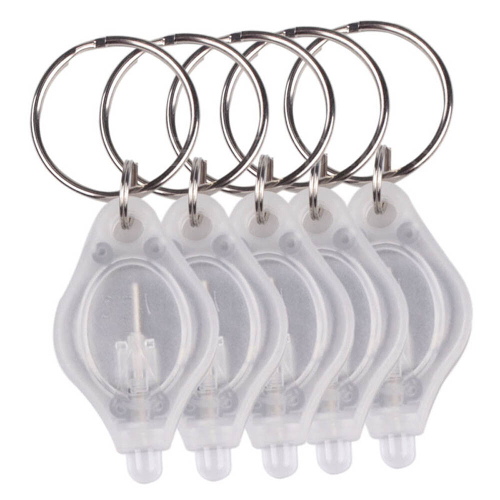 LED Mini Keychain Flashlight Key Ring Light Bright Torch Outdoor Hiking white