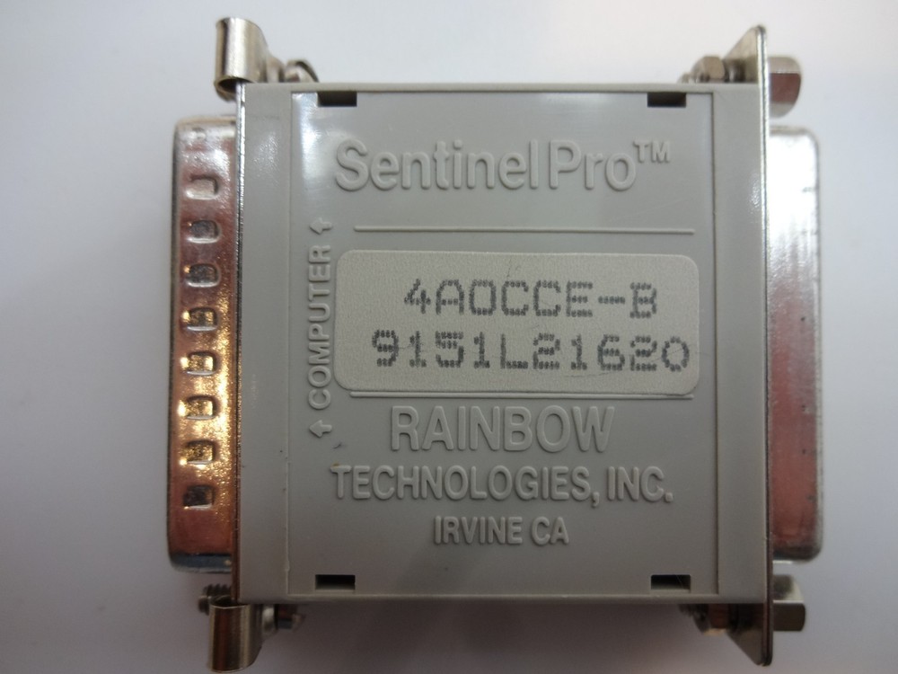 Rainbow Technologies Sentinel Pro Hardware Dongle Vintage Parallel with Software