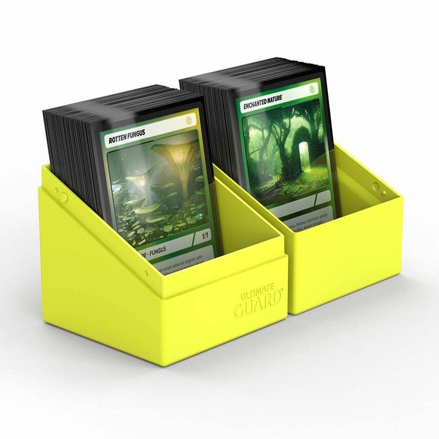 1 Ultimate Guard Solid Neon Yellow Boulder 100+ Deck Box