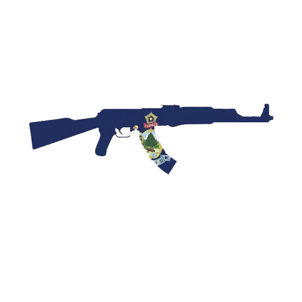 Maine State Shape AK-47 Sticker Decal