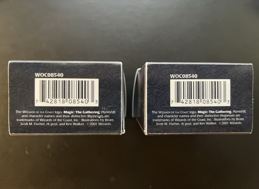 2x MTG Magic the Gathering Planeshift Vintage Plastic Deck Box 2001