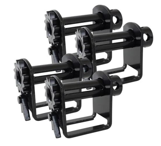 (4 Pack) Flatbed Trailer Winch - Standard Slider - 4 - Pack Black Coated