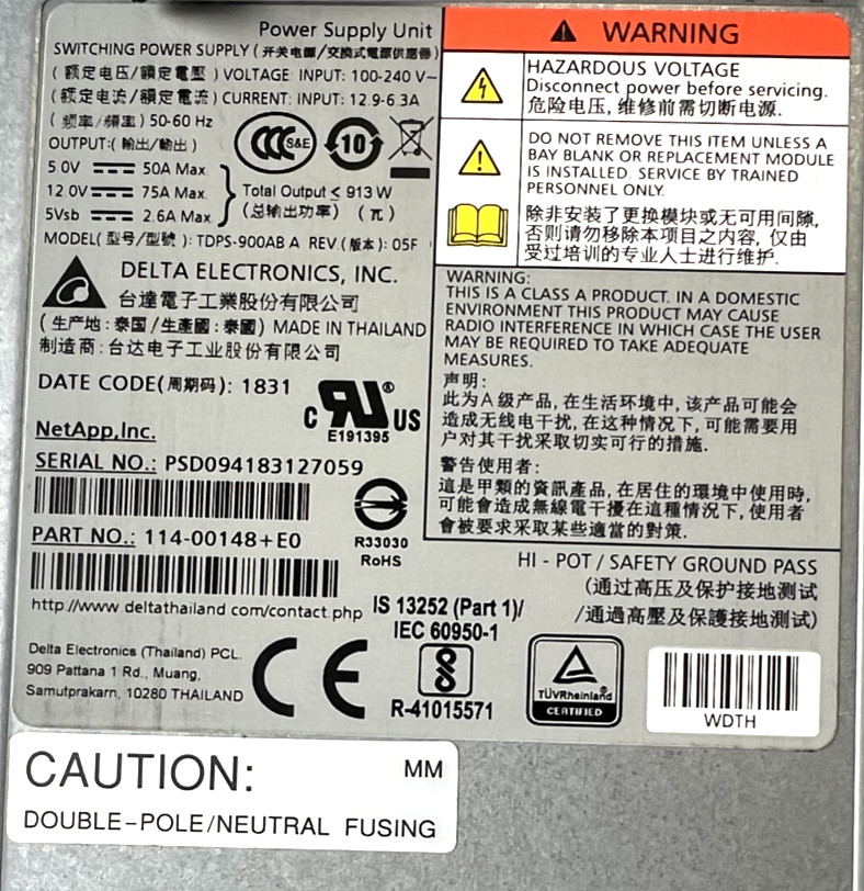 NetApp NAJ-1501 Server Storage Array 2x IOM12 Blades 2x PSU