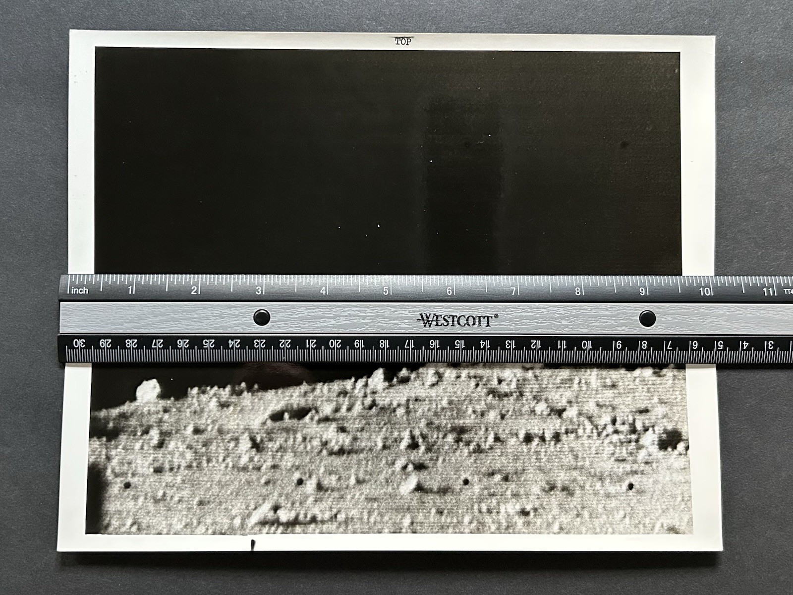 1968 NASA “Moon Surface Piles of Rubble Rocks” Surveyor VII Camera” Photograph