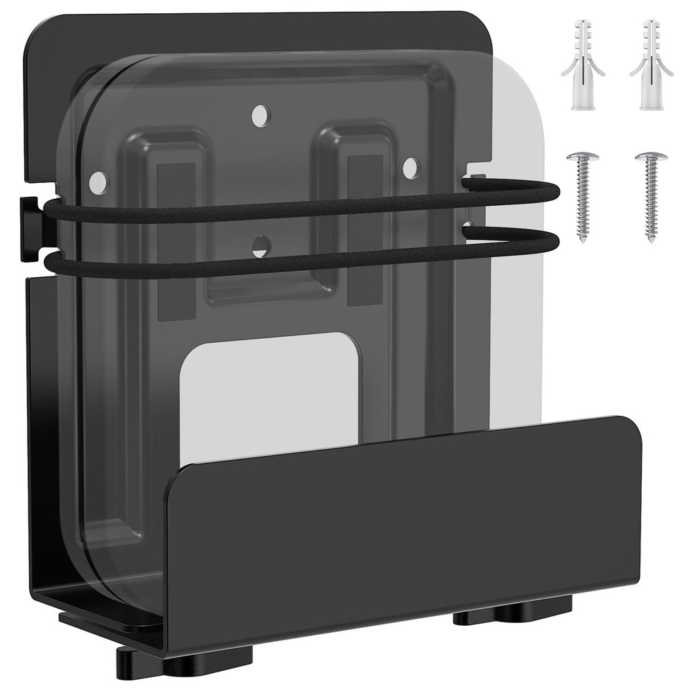 Cable Box Mount, Modem Adjustable Wall Mount Bracket Black