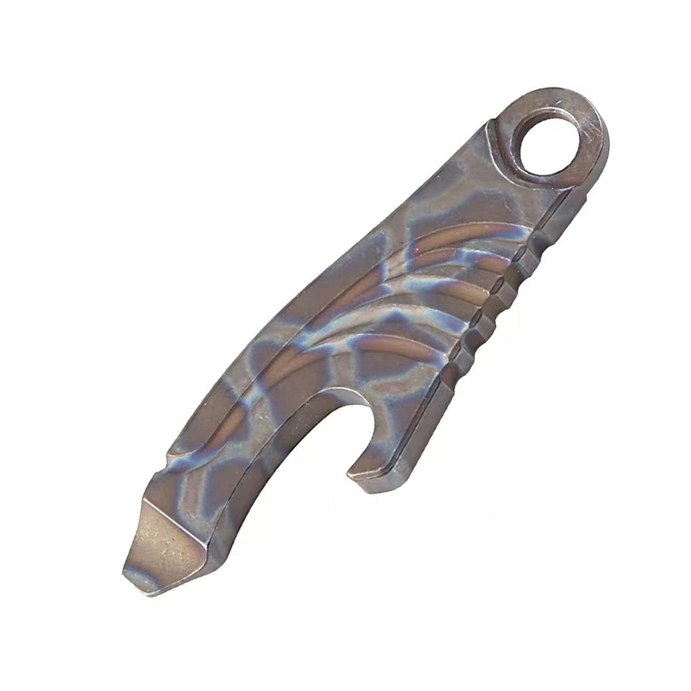 EDC Multi Tool Titanium Pry Bar with Bottle Opener Screwdriver Function (Mult...