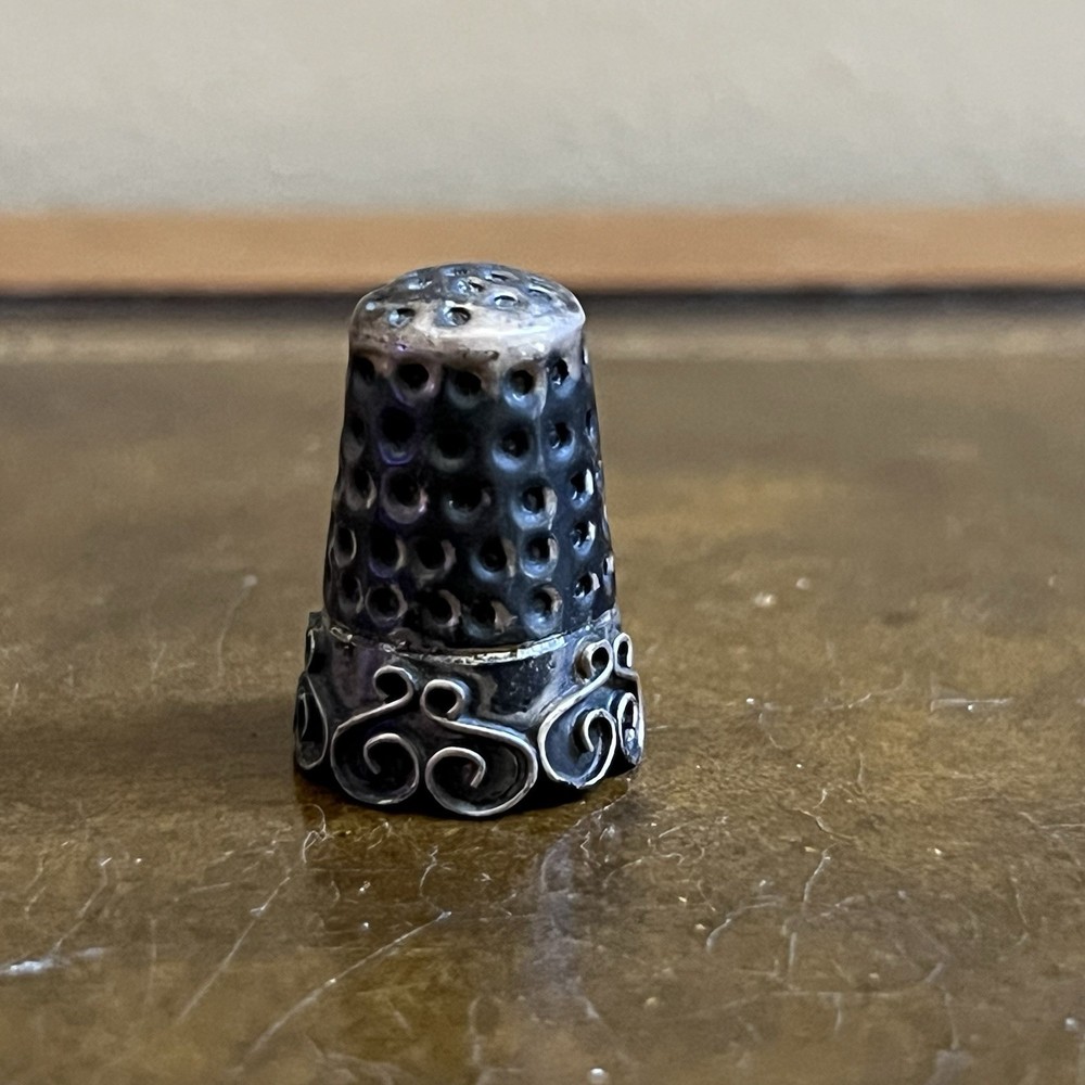 Antique Victorian Sterling Silver Thimble