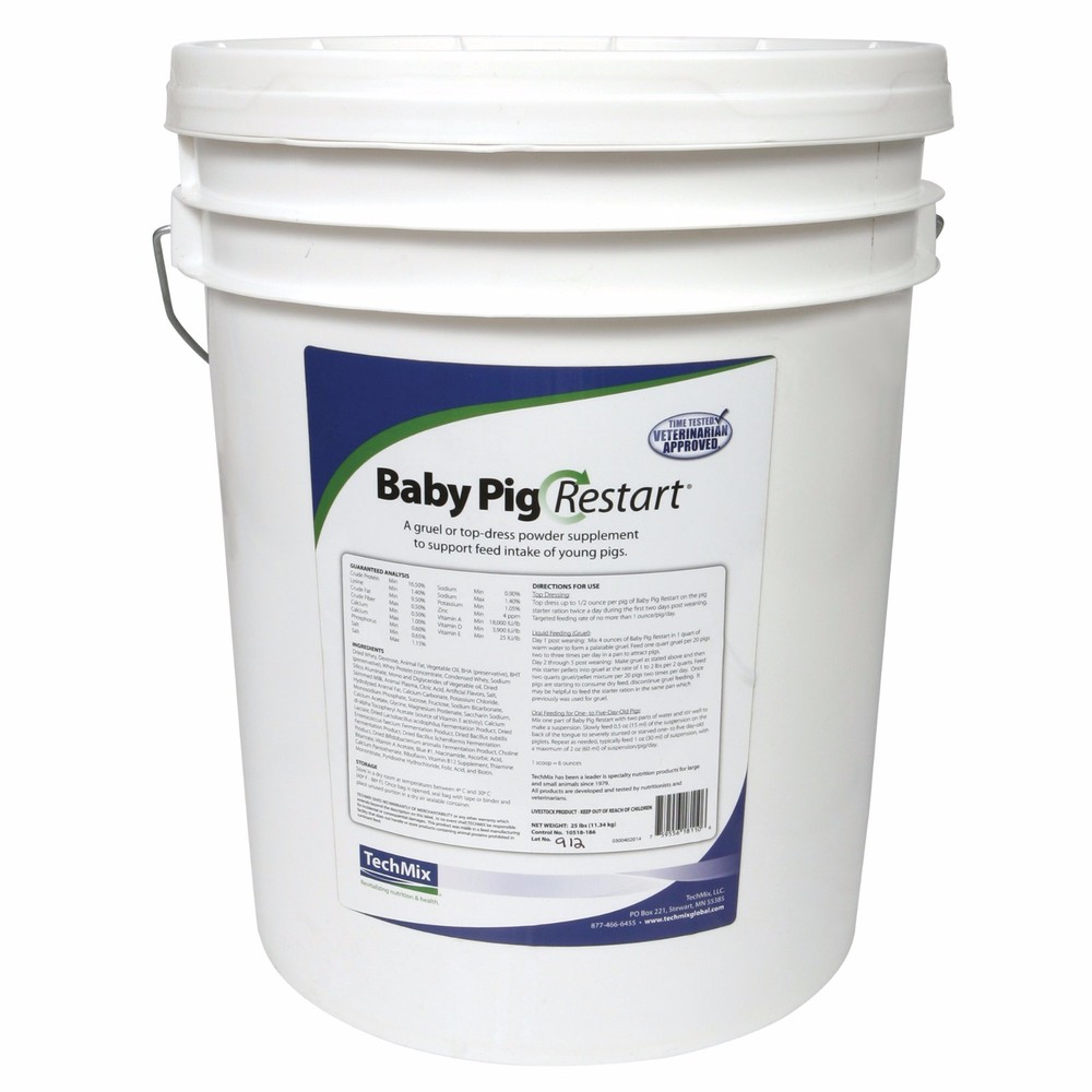 Tech Mix Baby Pig Restart 25# Pail