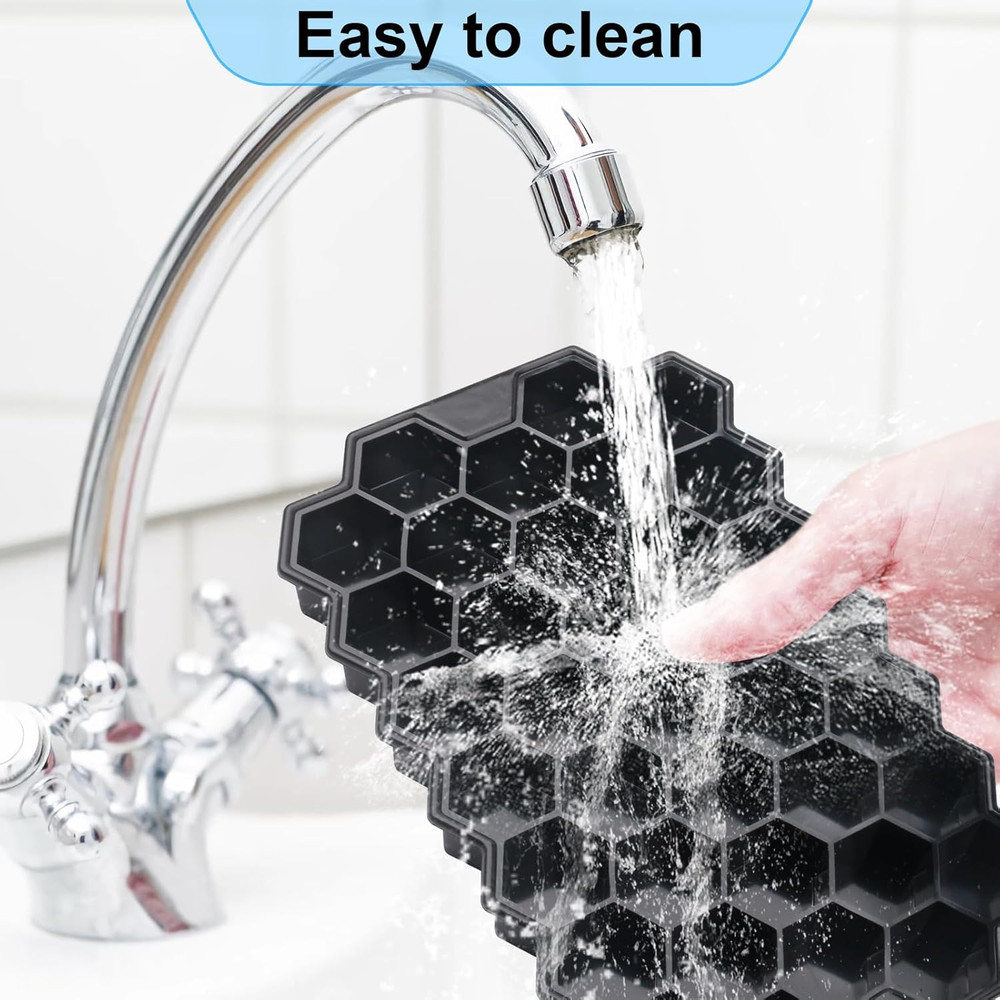 Ice Cube Trays for Freezer with Lid-Silicone Ice Cube Tray with Lid Ice Maker 4