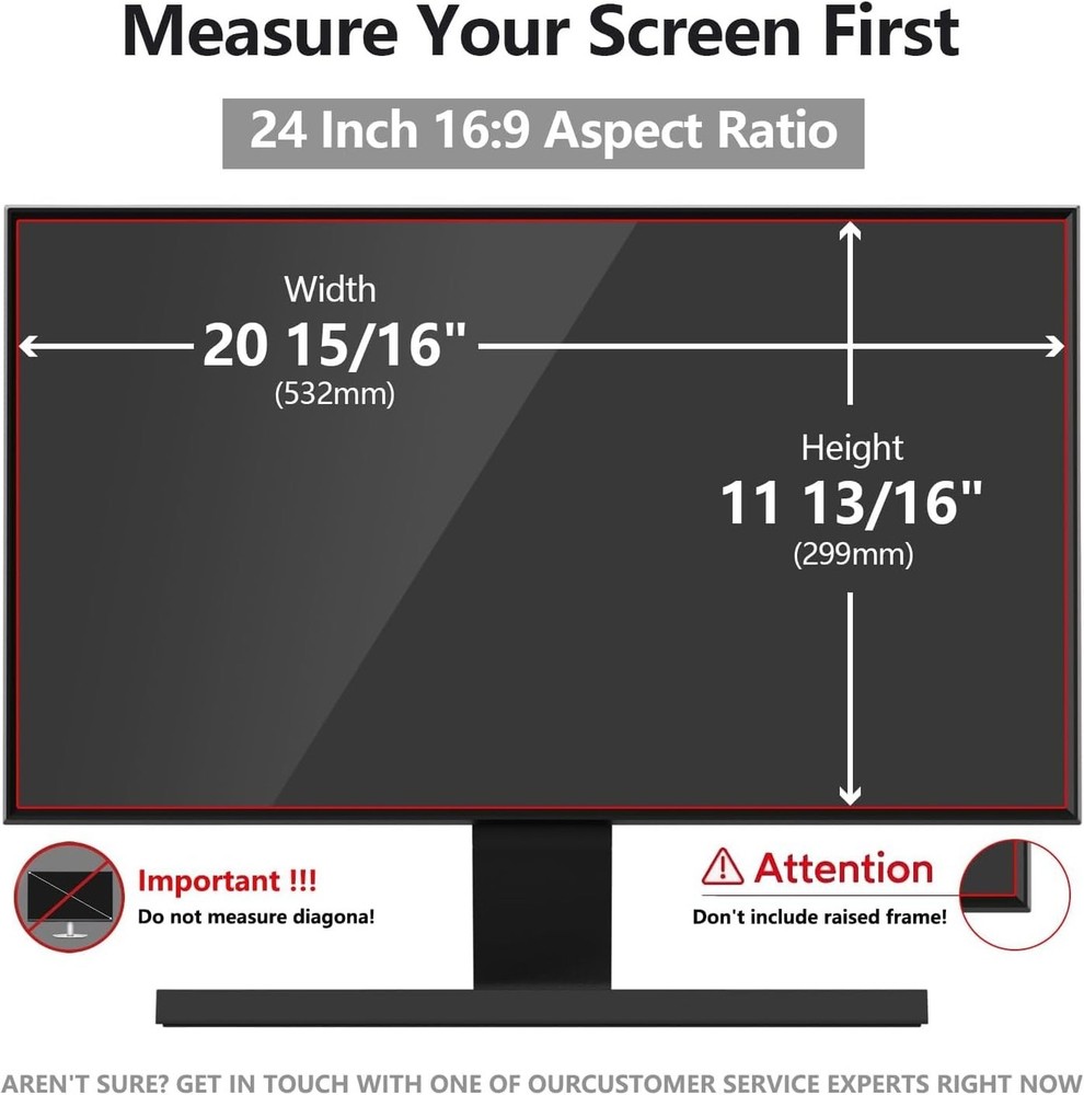 24 Inch Computer Privacy Screen Shield for 16:9 Widescreen Desktop ... Fast Ship