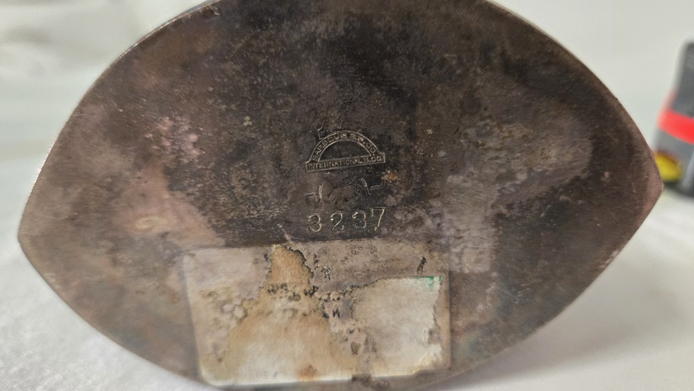 BARBOUR SILVER #3237 SILVER PLATE REPOUSSE TEA CADDY