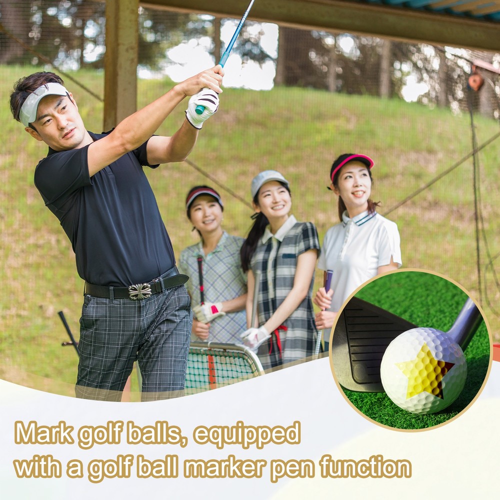 15 Pcs Round Point Mini Permanent Markers, Golf Marker Pen, Black