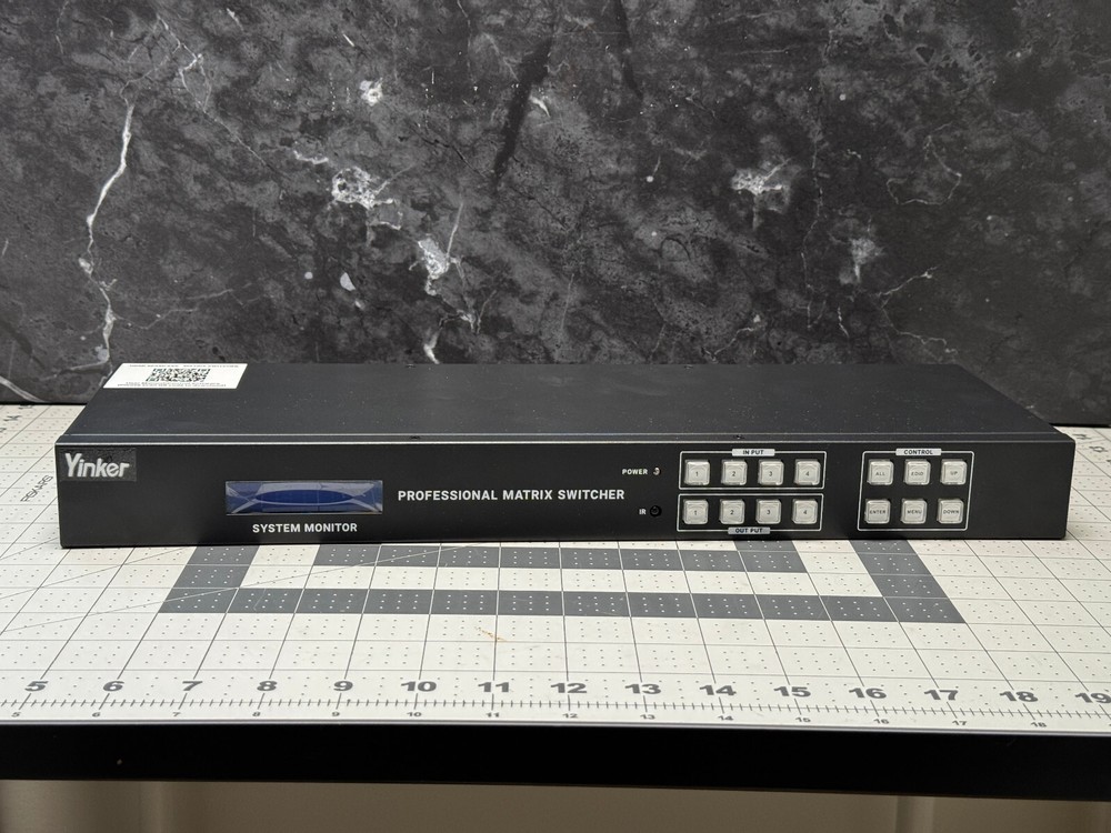 Yinker 4K 30Hz HDMI Matrix Video Wall Controller Multiviewer 4x4, Rack Switcher