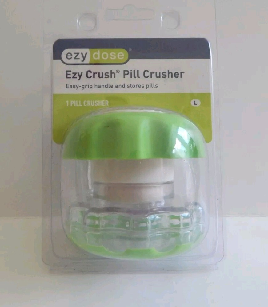 New Easy Dose Ezy Crush Pill Crusher Storage w/ Easy Grip & Handle
