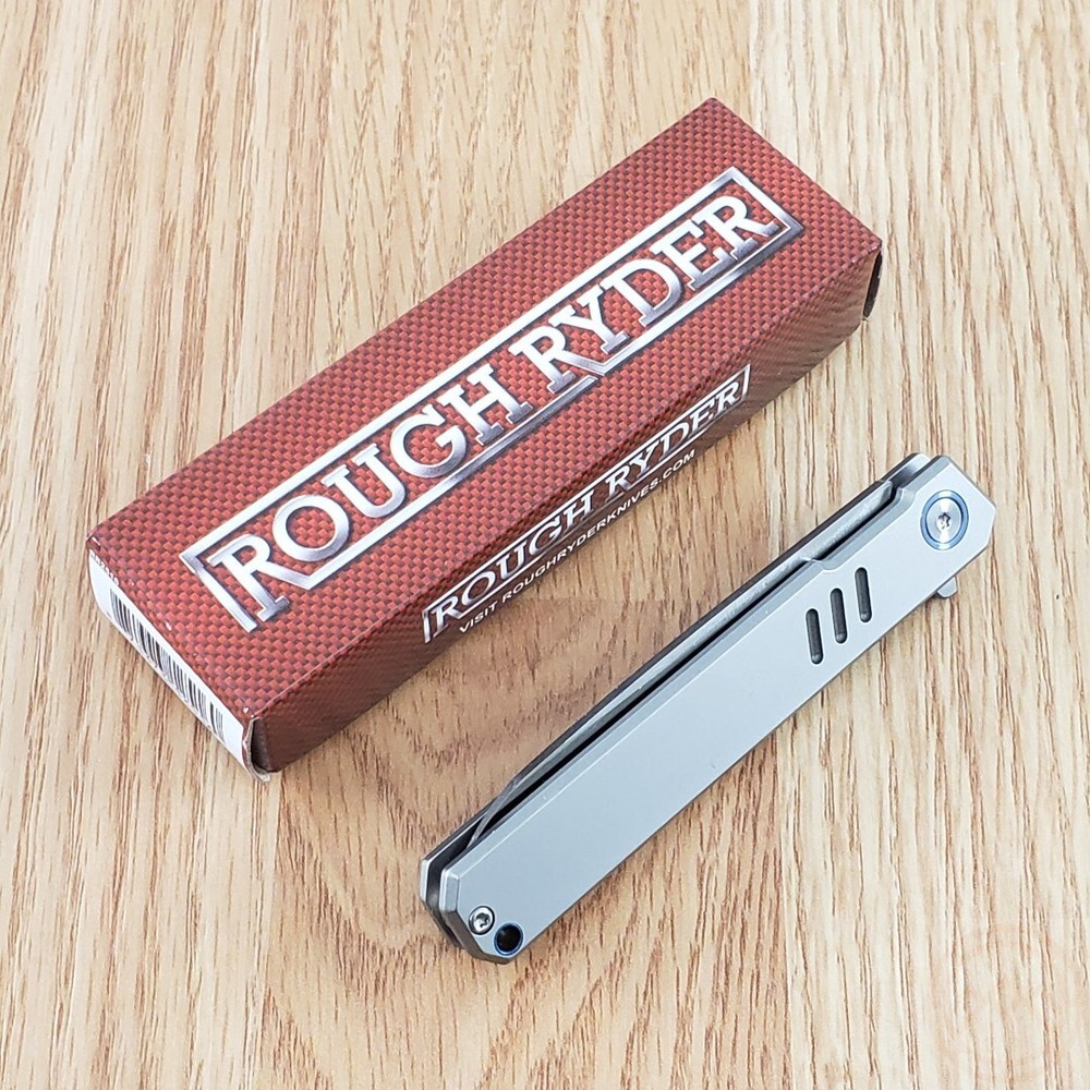 Rough Ryder Linerlock Folding Knife 2.75" D2 Tool Steel Blade Stainless Handle