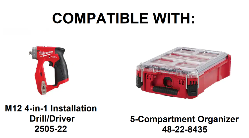 Milwaukee Packout Insert for M12 4-in-1 Installation Driver V2 (Insert Only)