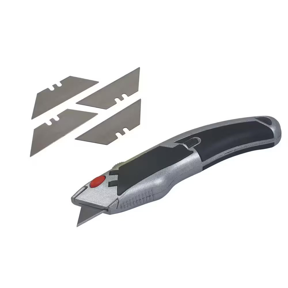 Retractable Utility Blade with Blade Holder and 100 Extra Blades