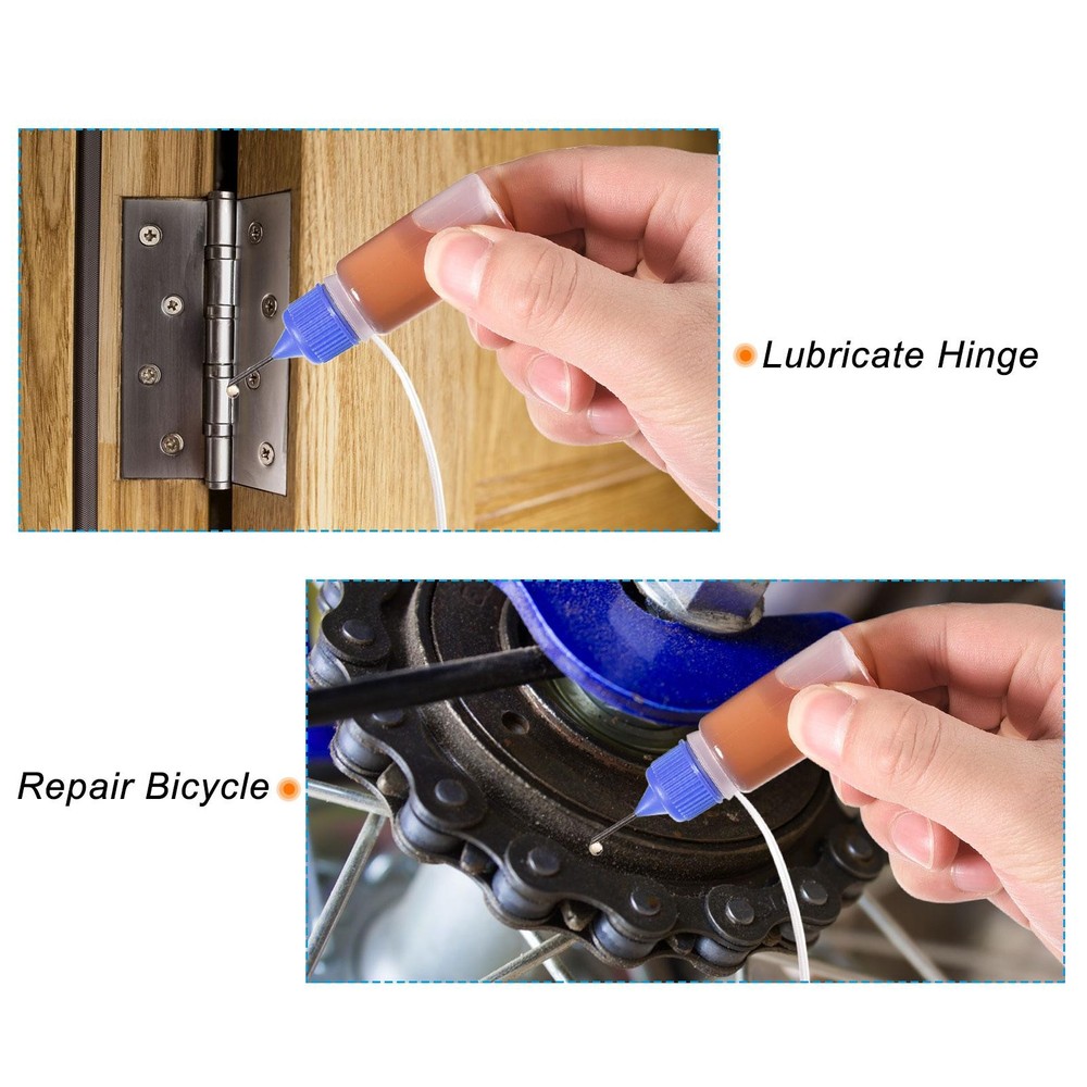 Needle Tip Bottle Precision Plastic Applicator 10ml Blue Hood 10pcs