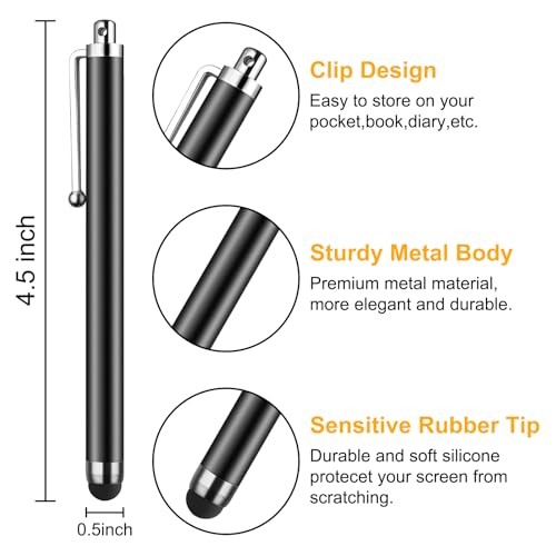 Stylus Pen [10 Pack] Universal Capacitive Touch Screen Pens for 10Color