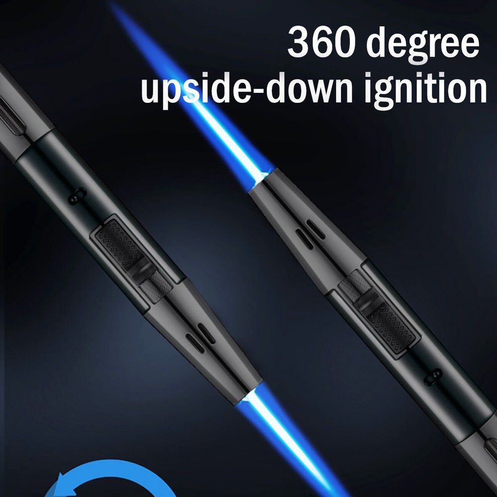 2PACK Jet Torch Butane Lighter Windproof Refillable Butane Lighter Adjustable