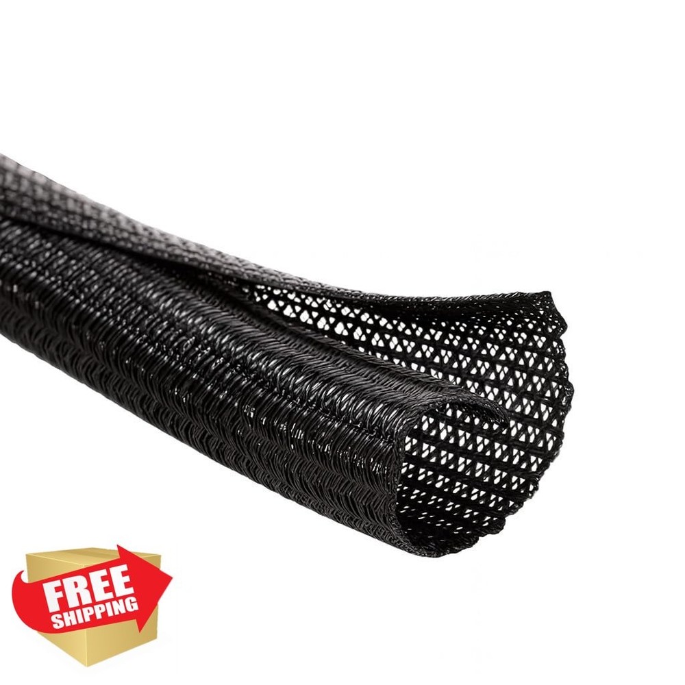 MGI SpeedWare 25ft 1/8" Braided Split-Sleeve Wire Loom