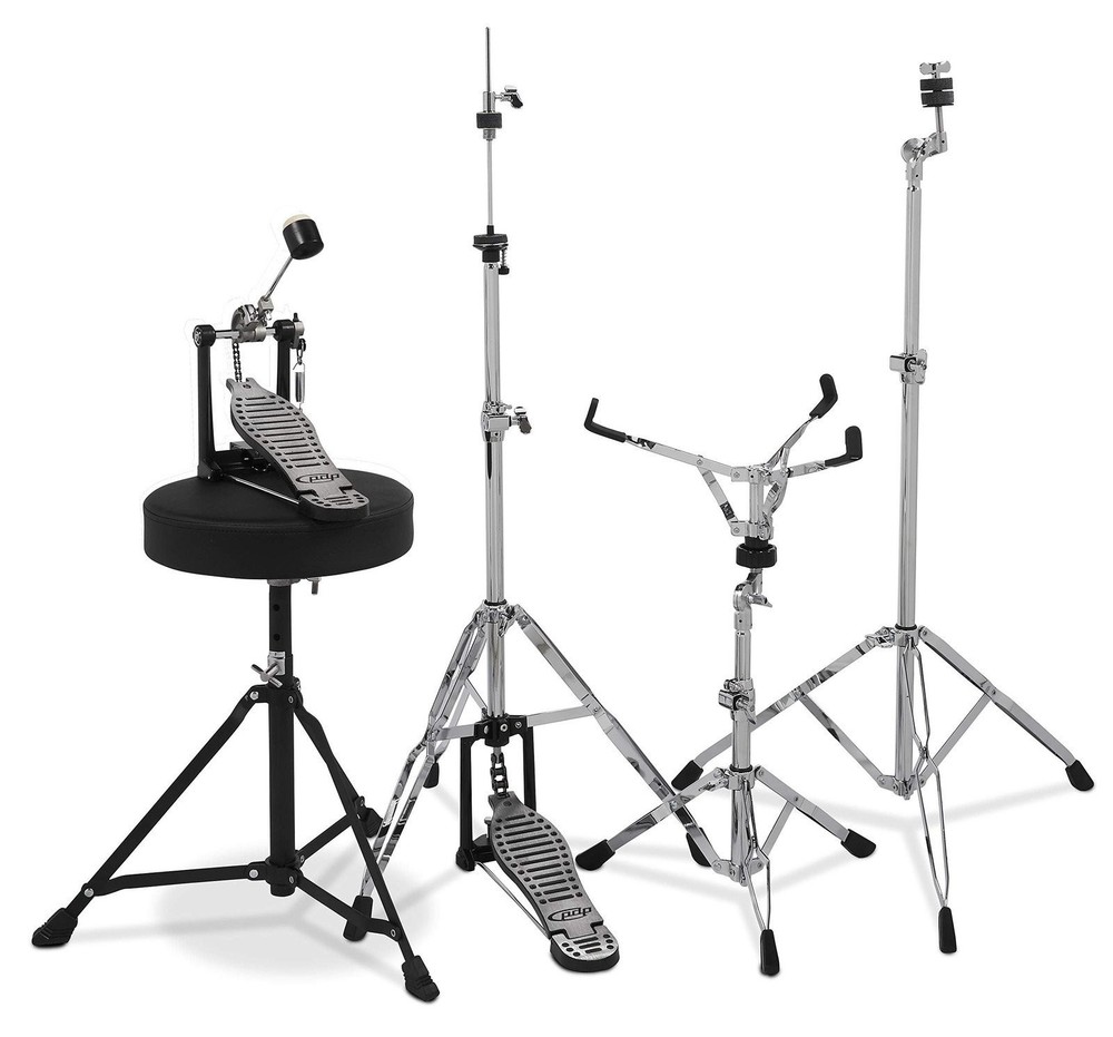 Pacific Drums Center Stage Complete Drumkit, 5 Drum Set, Diamond White...