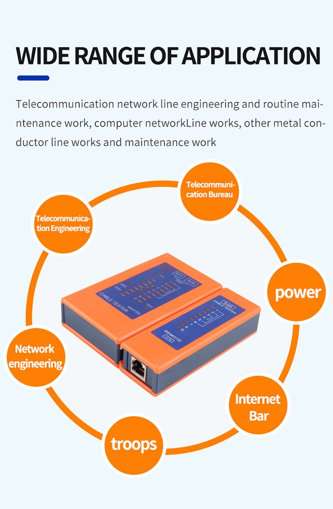 Mini Network LAN Cable Wire RJ11 RJ45 Tester Network Cable Tester Checker