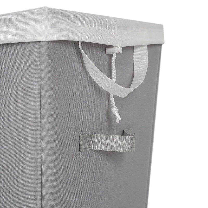 2 Pack Rectangular Laundry Hamper W/ Removable Liner Handles Durable Polyester