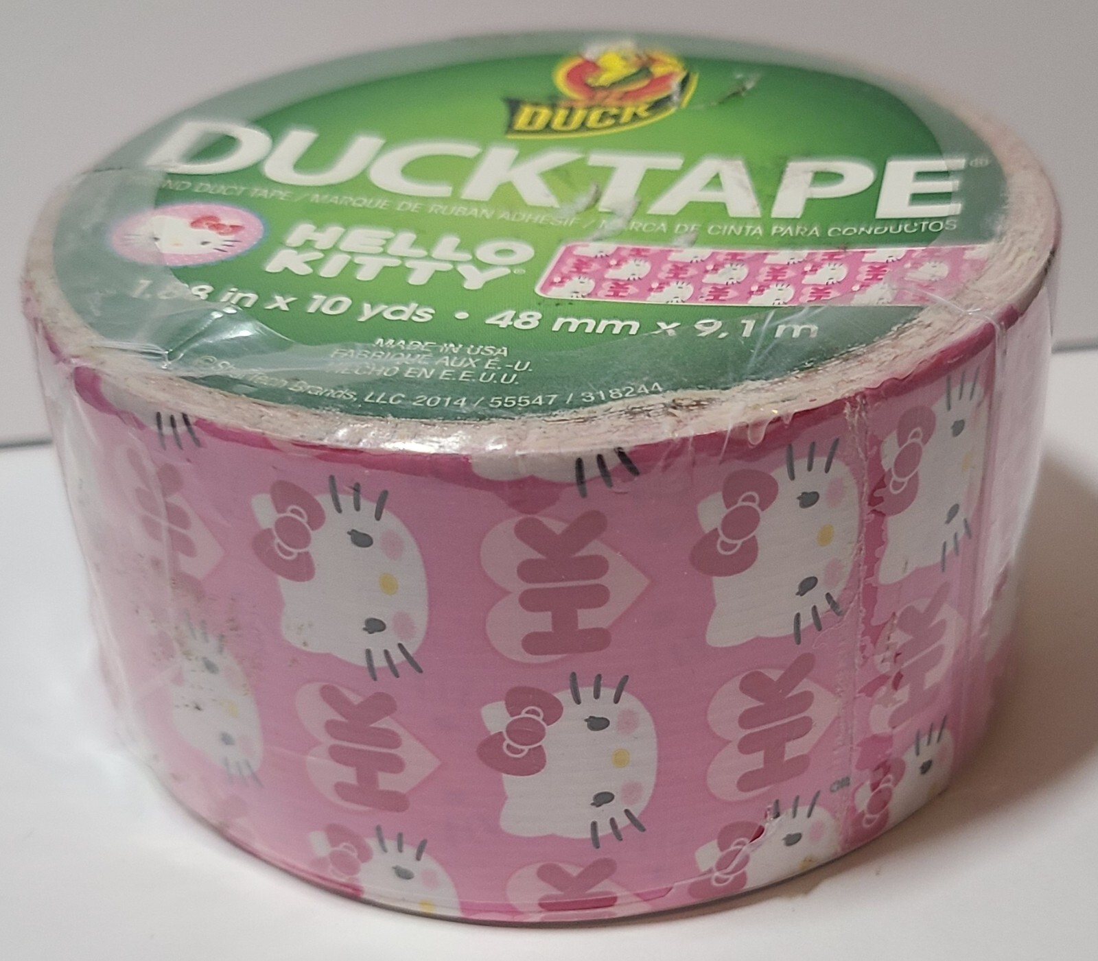 Hello Kitty Logo duct tape roll Duck Brand NIP 1.88" x 10 yd DISCONTINUED