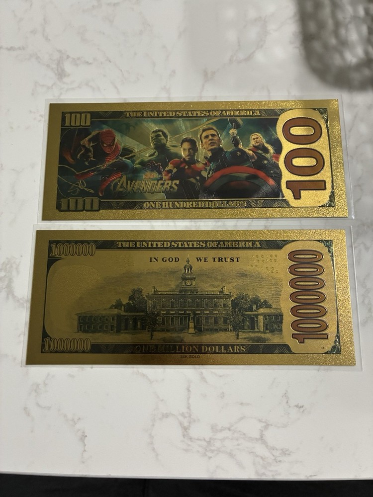 24K Gold-Plated Foil Two Note Set - SPIDER-MAN - Webtastic!!!