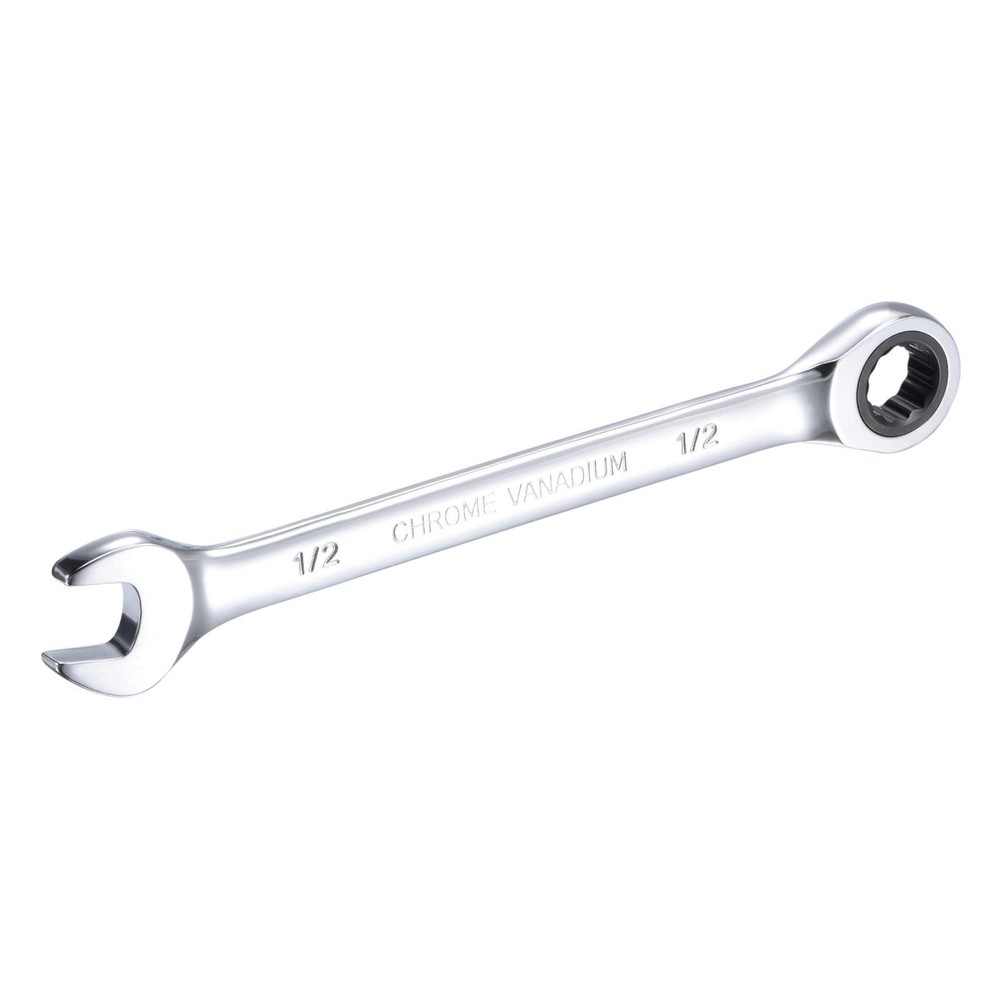 1/2" Ratcheting Combination Wrench SAE 72 Teeth 12 Point Box Ended Spanner Tools