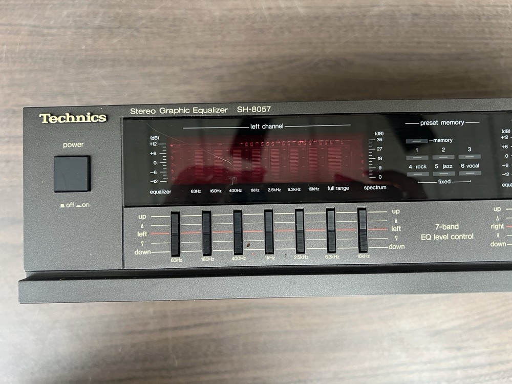 Vintage Technics Stereo Graphic Equalizer SH-8057 Spectrum Analyzer Rare WORKING